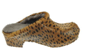 Sabot en peau de vache façon léopard
