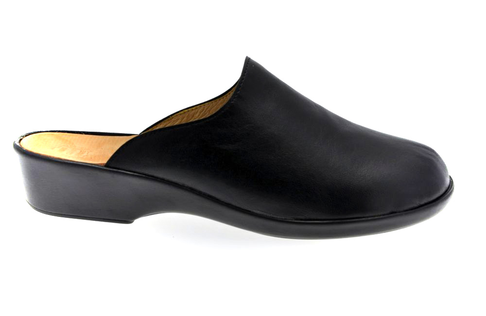 mule fermée cuir femme