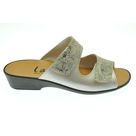 Mule Maddy mule réglable par velcro ivoire/vulcano gris
