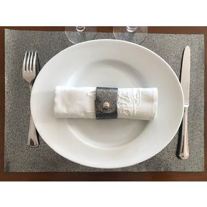 Acheter Set de table en cuir Mosa Vert sapin au meilleur prix