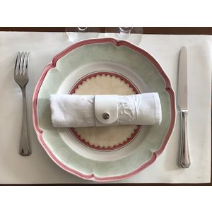 Acheter Set de table en cuir RD vernis blanc au meilleur prix