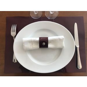 Acheter Set de table en cuir RD vernis grenat au meilleur prix