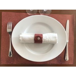 Acheter Set de table en cuir Mosa Rouille au meilleur prix