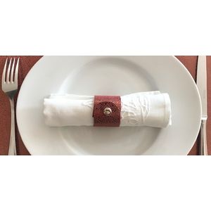 Acheter Rond de serviette en cuir Mosa Rouille au meilleur prix