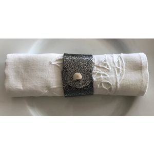 Acheter Rond de serviette en cuir Mosa Vert sapin au meilleur prix