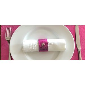 Acheter Rond de serviette en cuir Mosa Pink au meilleur prix