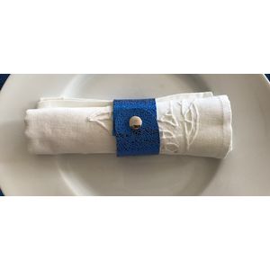 Acheter Rond de serviette en cuir Mosa Bleu au meilleur prix