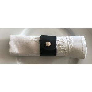 Acheter Rond de serviette en cuir RD noir au meilleur prix